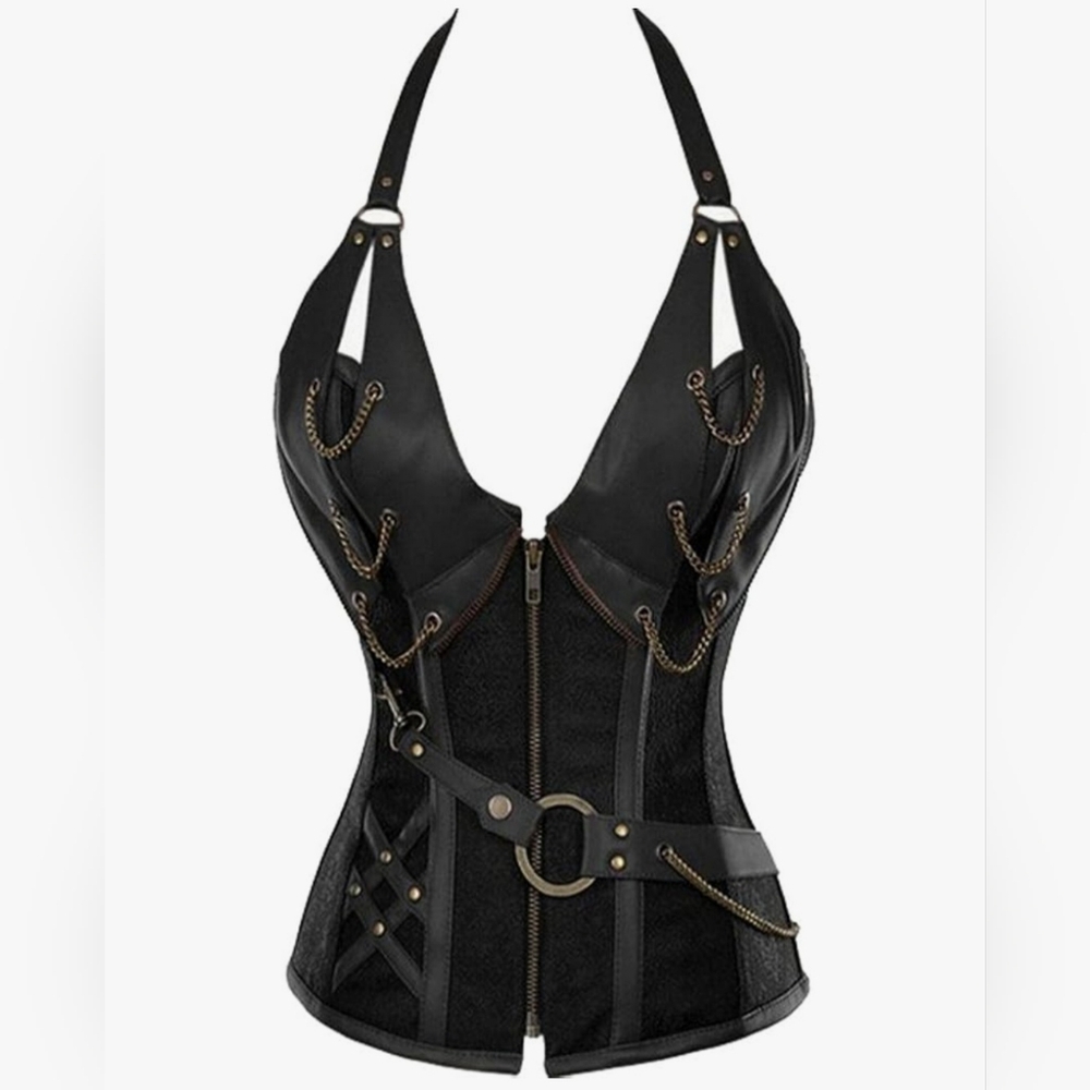 Plus Size Steel Boned Goth Corset - Perfect For Halloween!